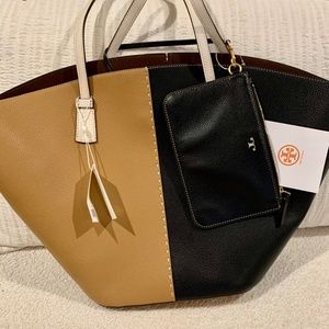 Brand New Tory Burch Large Leather Tote